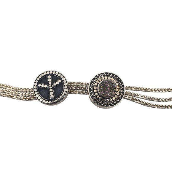Lori Bonn Sterling Silver Peace Slide Bracelet # 19577